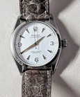 Rolex Oyster Perpetual 6564 Automatic Stainless Steel Men's Watch Leather Strap