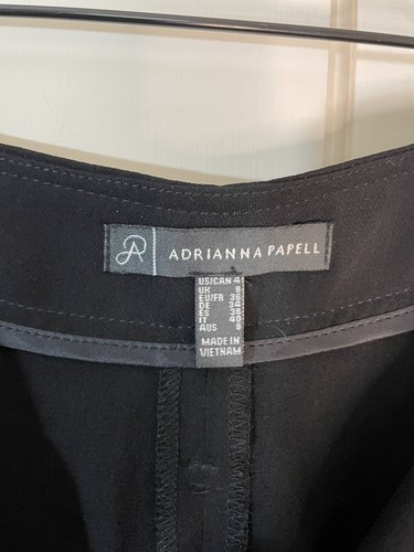 ADRIANNA PAPELL WOMENS BLACK WIDE LEG CROPPED PANTS - SIZE 4 - Foto 4 di 10