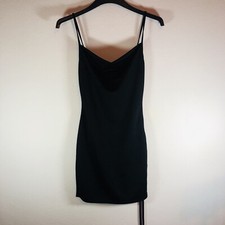 Pretty Little Thing Strappy Dress Black Womens Size 8 Polyester Ladies Cocktail