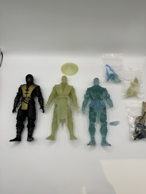 Mortal Kombat X 2015 Mezco Toyz Figure Lot Scorpion Sub Zero Raiden Nycc Sdcc