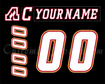 Calgary Flames Customized Number Kit for 2022-Present 3rd Uniform