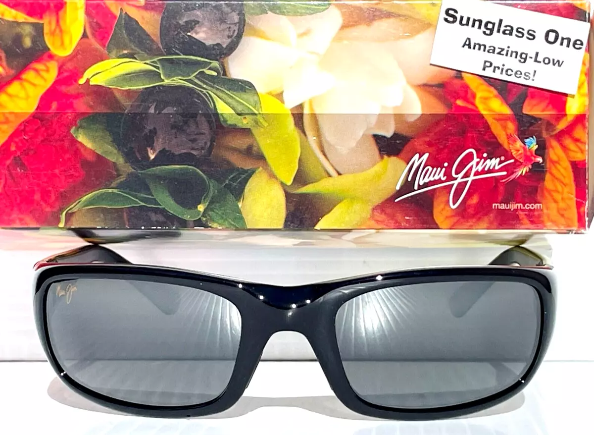 NEW Maui Jim STINGRAY Gloss Black POLARIZED Grey GLASS Lens