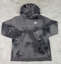  EUC NIKE HOODIE YOUTH SIZE XL - NIKE GEO PATTERN HOODIE YOUTH SZ XL - GRAY 