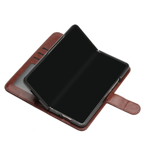 For Google Pixel Fold Wallet Leather Card Pocket Stylus Holder Brown Case Cover - Picture 6 of 6