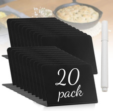 20Pcs Mini Chalkboard Signs for Food,Small L-Shaped Food Labels for Party Buffet