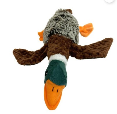 Vibrant Life Cozy Buddy Plush Duck Shaped Dog Toy, Stuffing and