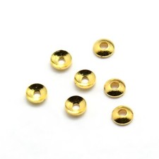 200 pcs Golden Brass Tiny Bead Cones Caps Bead Caps 3x0.8mm Jewelry Findings