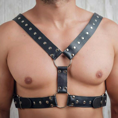 Leather Harness Men Adjustable Gay Garter Chest Bondage Belt Strap Punk  Costumes | eBay