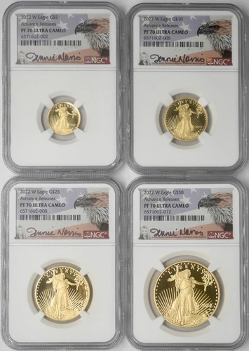 2022-W American Gold Eagle Set NGC PF70UC Advance Releases Norris ✪COINGIANTS✪