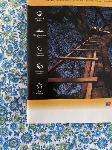 Vintage 1998 United Airlines Print Ad Treehouse Ladder Best Thinking Up High - Picture 5 of 7