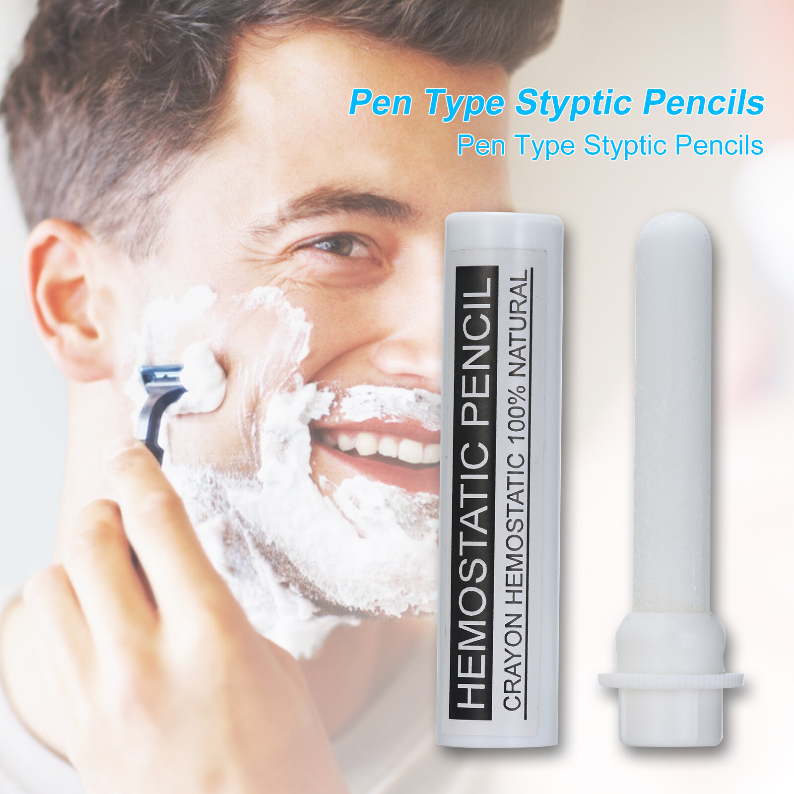 Styptic Pencil for Shaving Cuts Stops Bleeding Prevents Infection K1I8-image