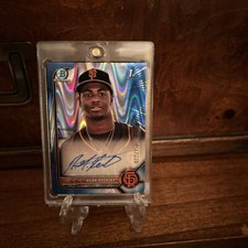 2022 Bowman Chrome Prospect Autograph Blue Raywave Ryan Reckley #22/150