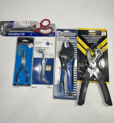 General Mixed Hand Tool Punch Pliers, Locking Pliers, Wrench, etc. Lot of 5
