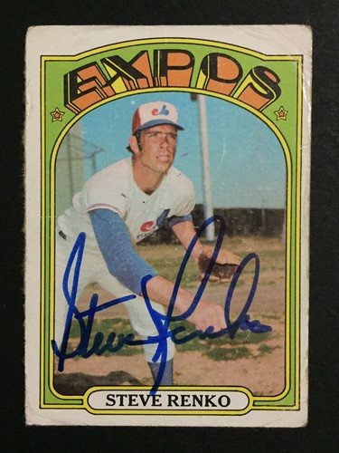 Steve Renko Expos Signed 1972 Topps Baseball Card 307 Auto Autograph 1 