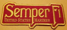 SEMPER FI UNITED STATES MARINES Patch approx 2x5"