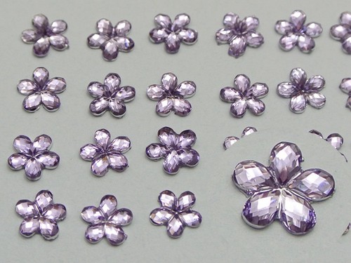 1000 Pcs Acrylic Flatback Faceted Flower Rhinestone Gems 6mm(0.24") Color Choice - Picture 9 of 9