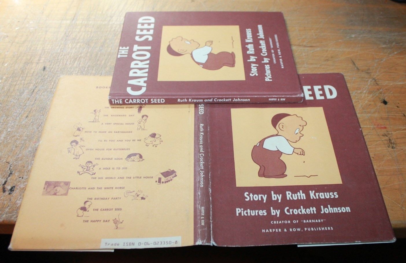 FILA THE CARROT SEED HARDCOVER WITH JACKET 1960'S HARPER & ROW RUTH KRAUSS