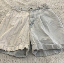 Vintage Steel High Waist 90s Jean Shorts Stripe 7 y2k