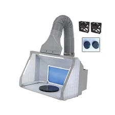 T TOGUSH Airbrush Spray Booth with Adjustable Wind and Bright for Hobby Model...