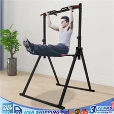 200KG Triangular Pull Up Dip Station Bar for Home Gym Strength Train Adjustable