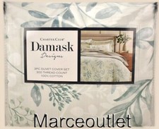 Charter Club Eucalyptus Garden Cotton KING Duvet Cover & Shams Set Green