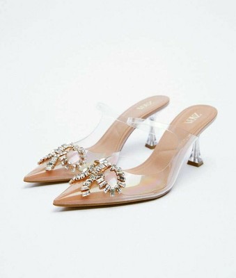 perspex mules zara
