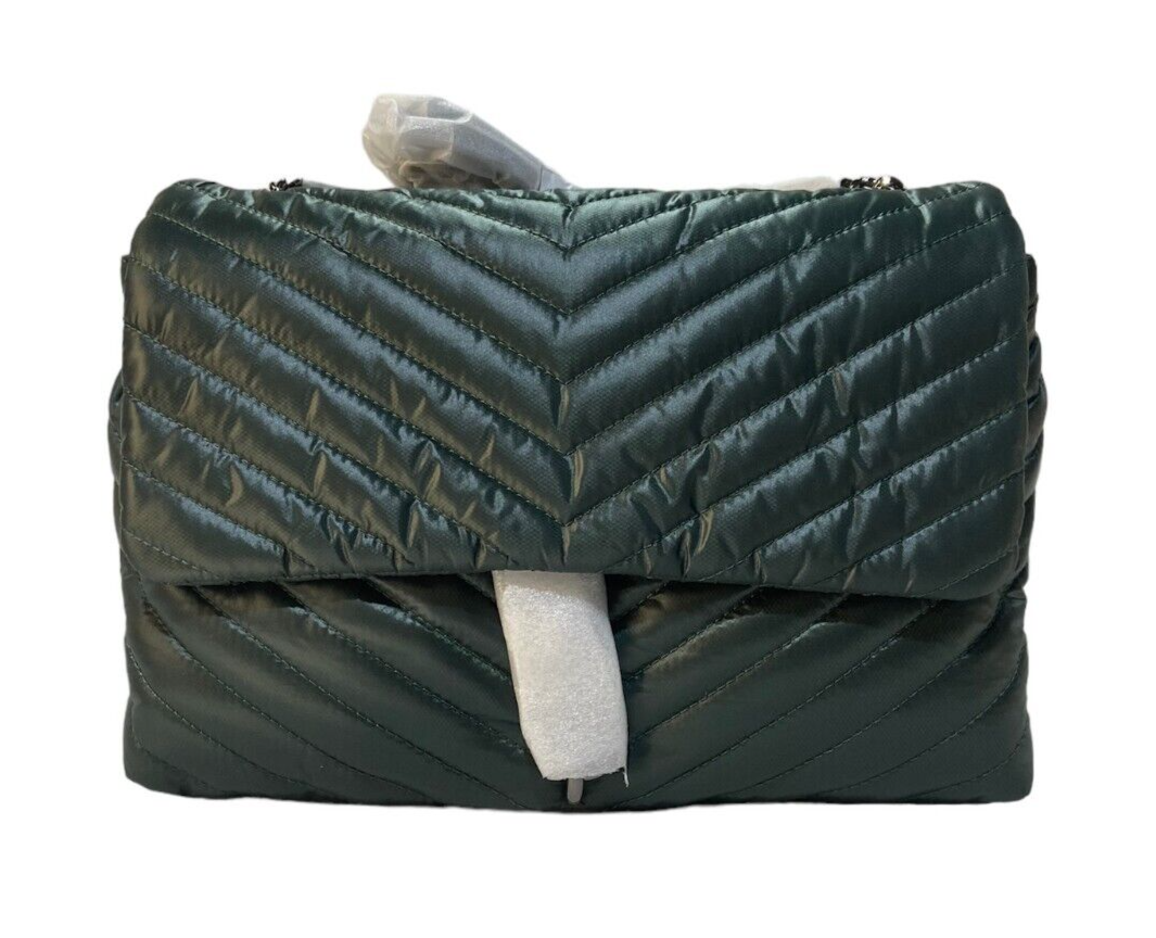 Rebecca Minkoff Edie Flap Shoulder Jumbo Bag, DEEP Nylon Jade