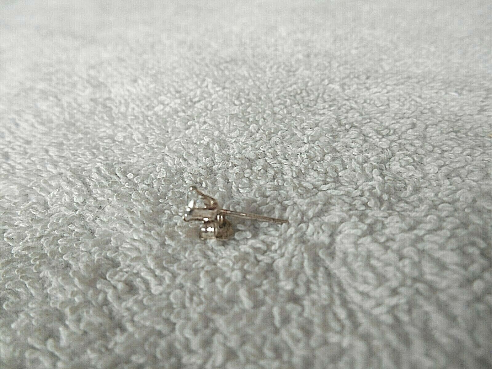 .925 STERLING SILVER SINGLE SOLITAIRE EARRING 25 … - image 6