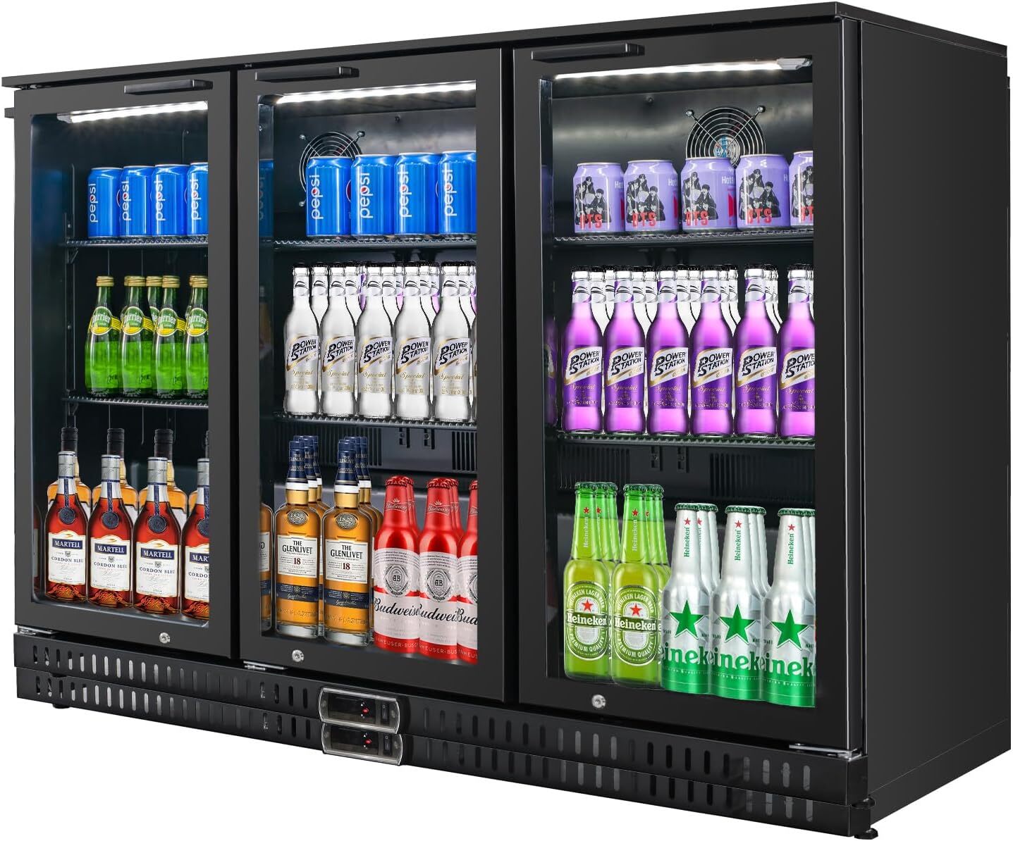 3 Glass Doors For Soda Beer 11.5 Cu.ft