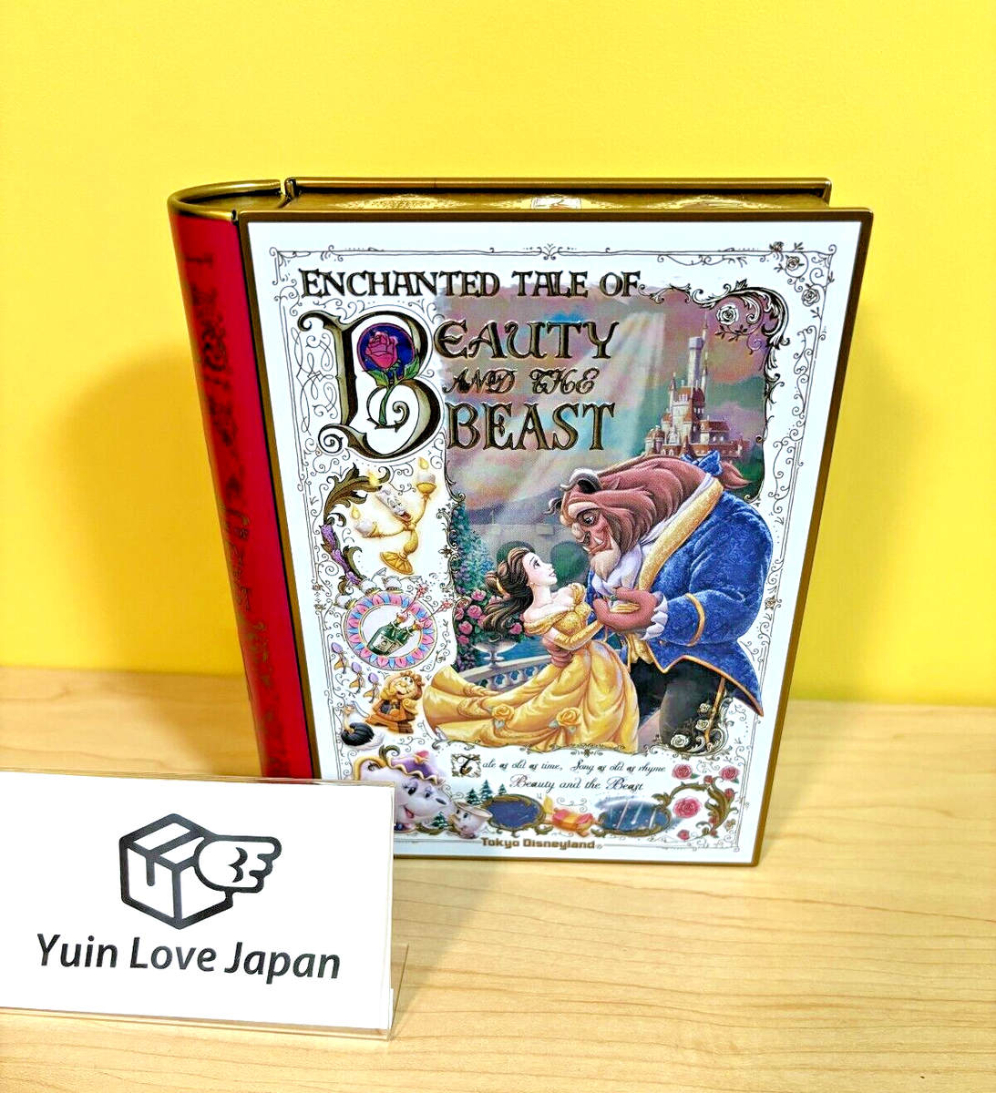 Beauty and the Beast Book Type Empty Can Case Tokyo Disney Resort