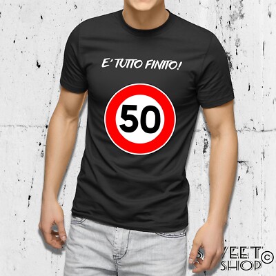 T-shirt 50 anni Uomo Compleanno 1975 Festa Simpatica Divertente