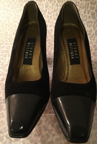 Zapatos de salón para mujer 7 1/2 Stuart Weitzman negros gamuza - Imagen 7 de 12
