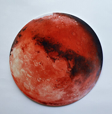 Planet Mars Iron On Patch Realistic 4 Inches Space Theme Decoration