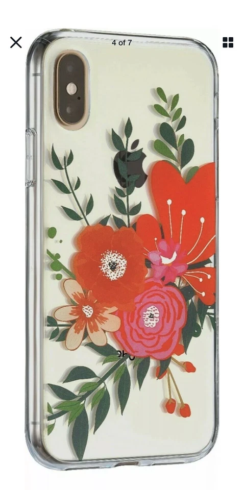 Capa rígida platina para smartphone Apple iPhone XS Max - Flora transparente - Imagem 2 de 3