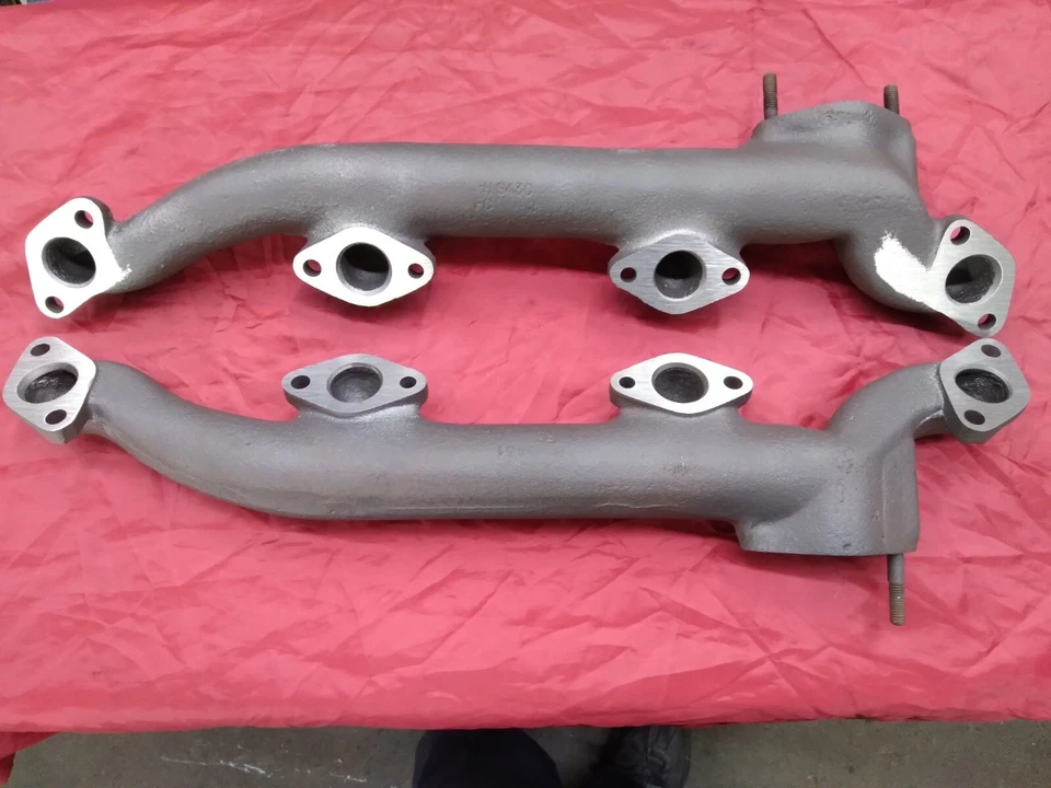 COLECTORES DE ESCAPE MOTOR CABEZA PLANA LINCOLN ZEPHYR V-12 LADO CONDUCTOR PASAJERO Foto 3 de 4