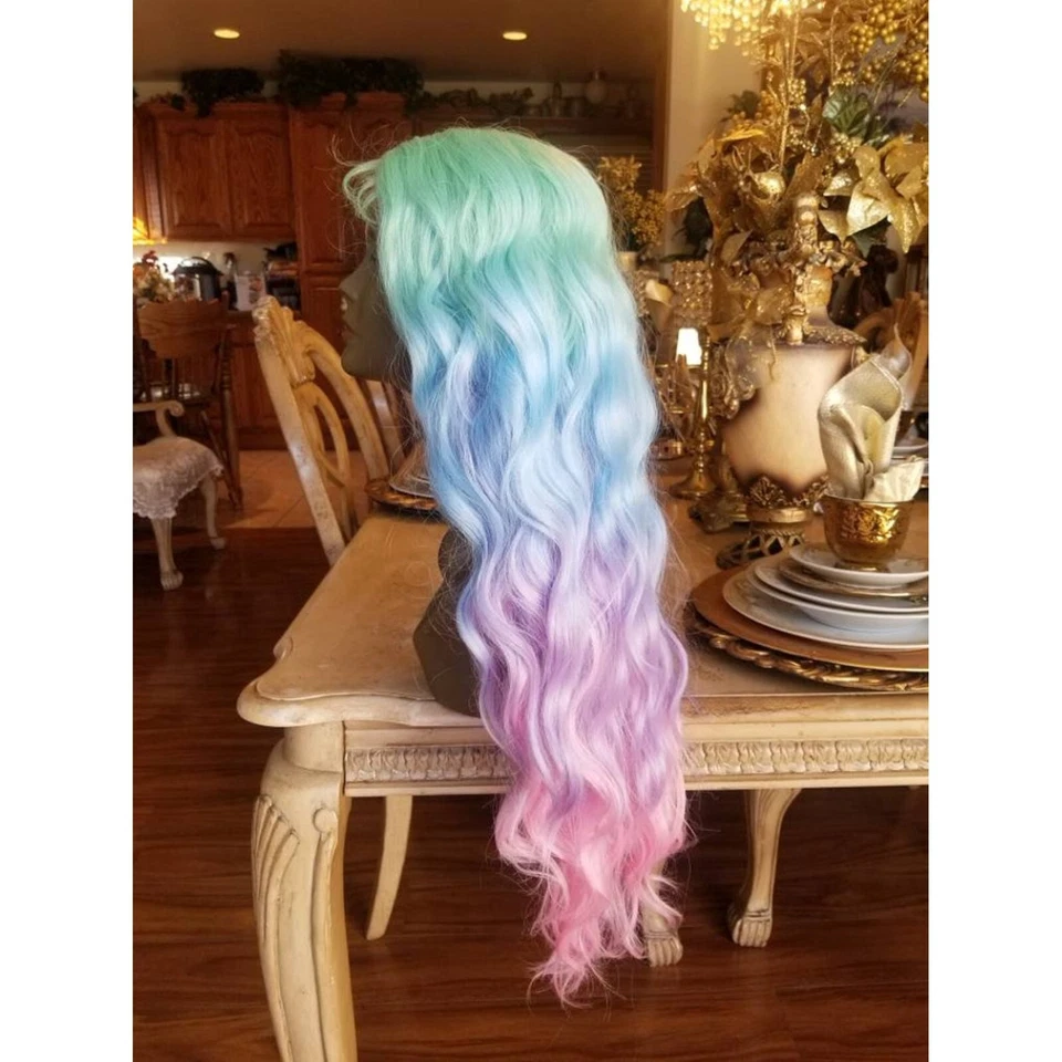 Peluca delantera de encaje arco iris 24-26 pulgadas!! Foto 3 de 4