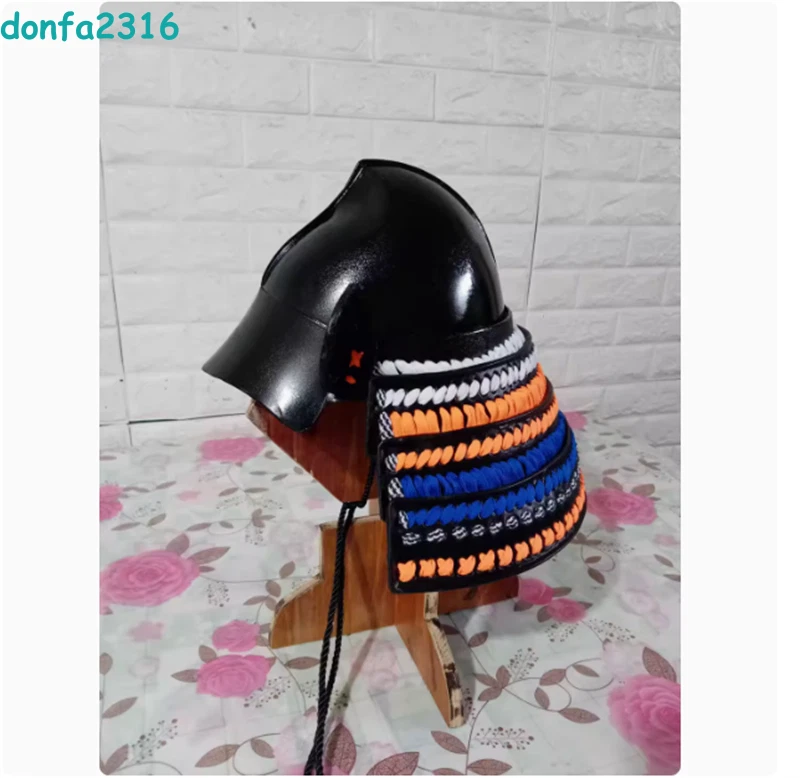 Samurai Japonés 1:1 Usable Armadura Casco Guerrero Sombrero Juegos con disfraces Máscaras Halloween Foto 3 de 4