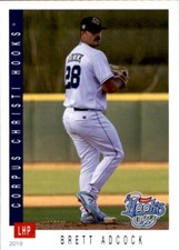 2019 Corpus Christi Hooks Grandstand #2 Brett Adcock Bay City Michigan MI Card