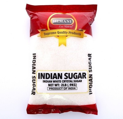 HEMANI Indian Desi Sugar - White Crystal Sugar - Cane Sugar - 2LB (32 oz)