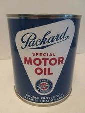 Vintage Packard Motor Oil Can 1 qt. -  ( Re-pop Collectible )