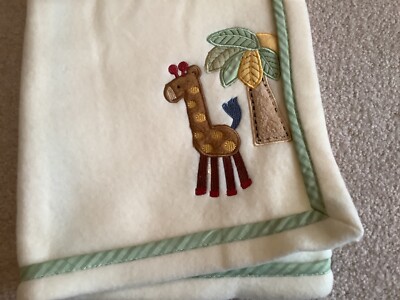 TIDDLIWINKS Baby Blanket - Giraffe Fleece Jungle Safari Palm Tree