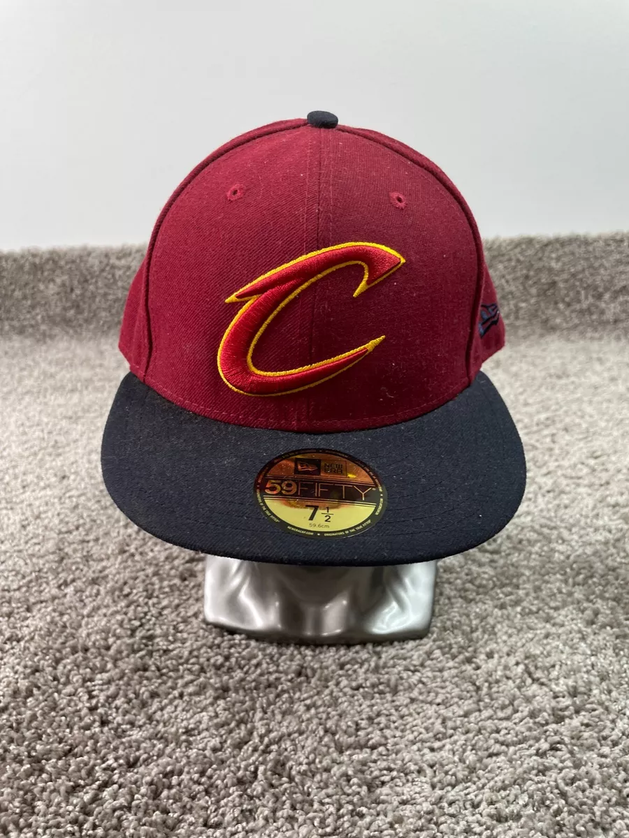 Cleveland Cavaliers Hat Cap Fitted 7 1 2 Black Red Black New Era