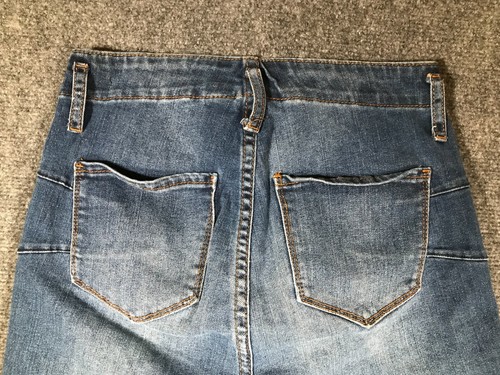 SONG Denim Shorts Girls Size 1/25 Casual Super High Rise Curvy Fit Summer Cute - Picture 4 of 9