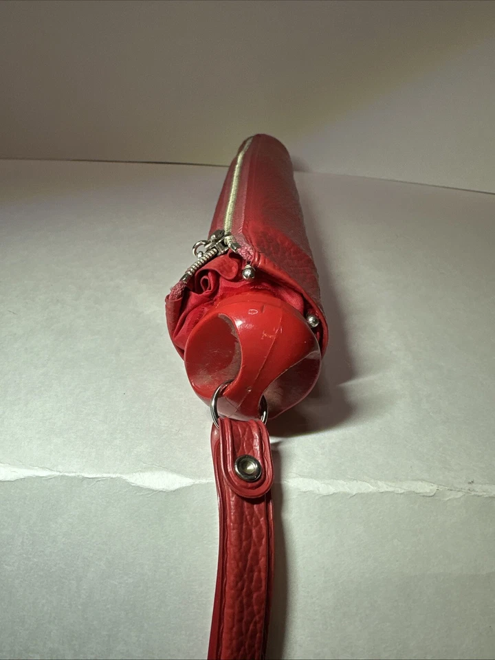 DE COLECCIÓN KNIRPS Paraguas Plegable a Juego Estuche Rojo Años 70-80 Canadá Foto 4 de 4