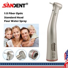 Dental 1:5 LED Contra Angle Fiber Optic Handpiece Fit KaV NSK Electric Motor