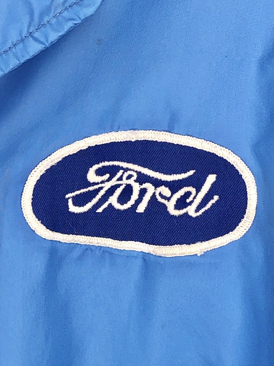 Vintage FORD Jacket Blue Sears Windbreaker Patch ~ Men's MEDIUM 38