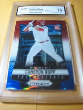 CAMERON RUPP PHILLIES 2014 PRIZM ROOKIE RC RED WHITE & BLUE PRIZM #180 GRADED 10