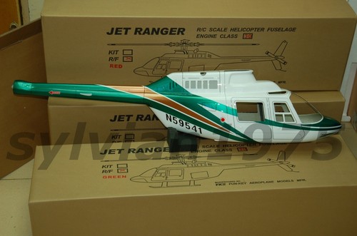 FUNKEY JET Ranger Fuselage for 550 ( VER.2 ) * GREEN * ARF KIT NIB - Picture 10 of 11