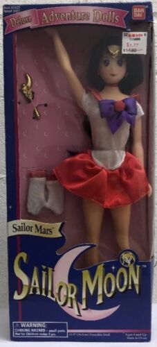 Sailor Moon 11.5" Sailor Mars Rei Hino Adventure Doll Deluxe 1995 Bandai SEALED
