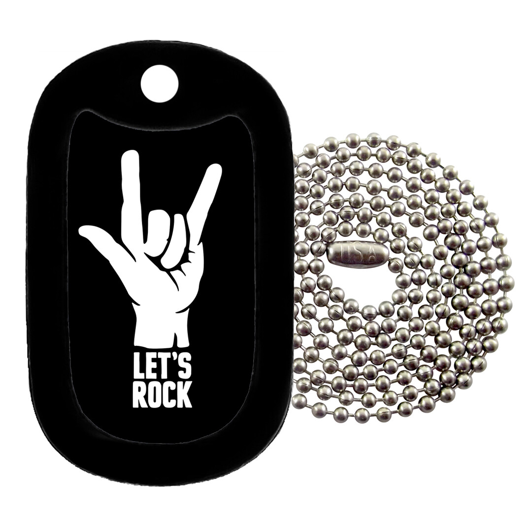 LET'S ROCK - NECKLACE - Tag-Z Military Dog Tags